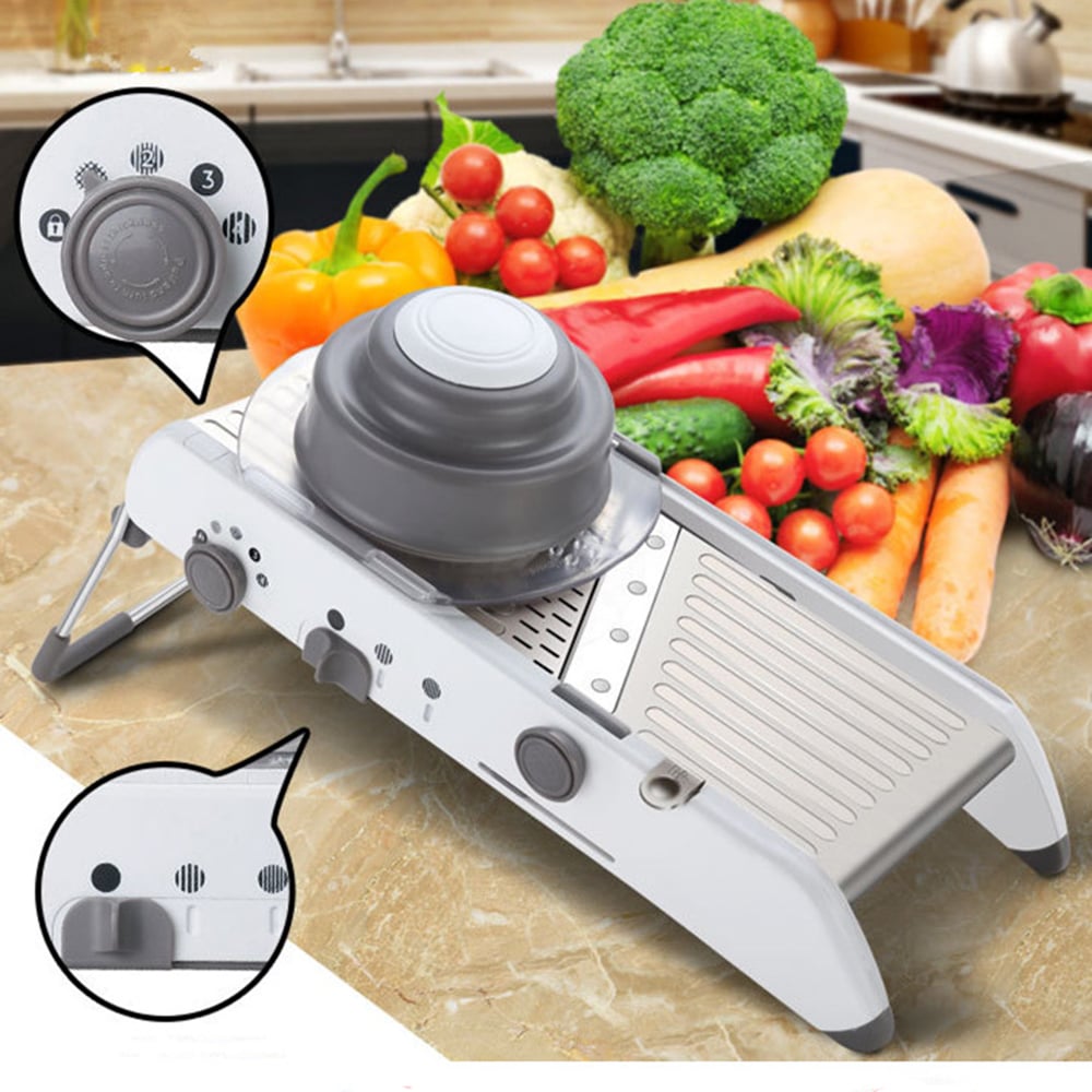 Mandoline inox réglable manuelle professionnelle