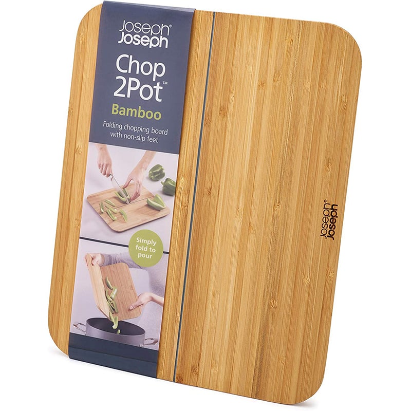 Grande planche à découper pliable en bambou avec patins