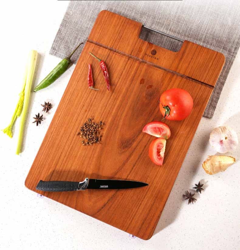 Planche à découper en bois de rose avec anse
