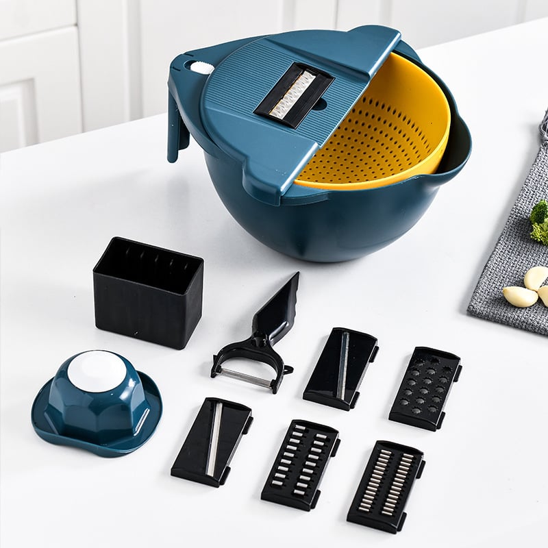 Mandoline multi-usage avec bol intégré