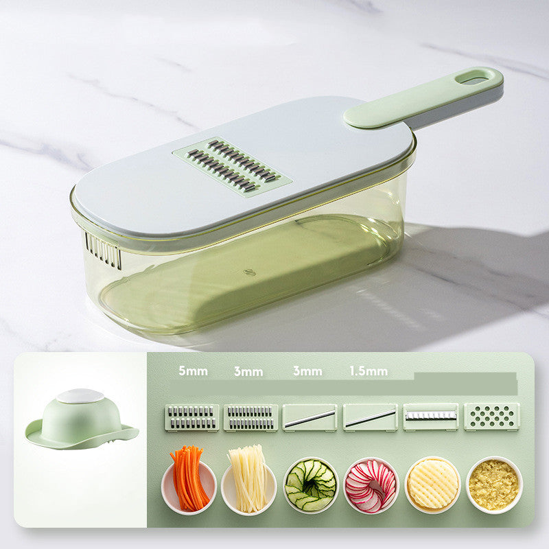 Mandoline légère 6 lames avec bol et manche