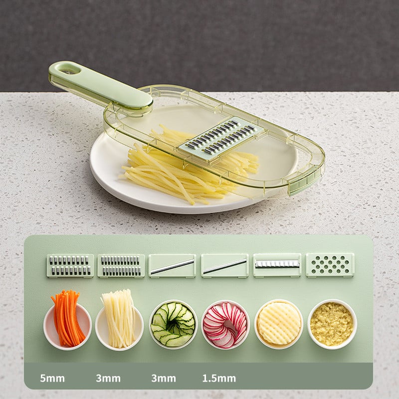 Mandoline légère 6 lames avec bol et manche