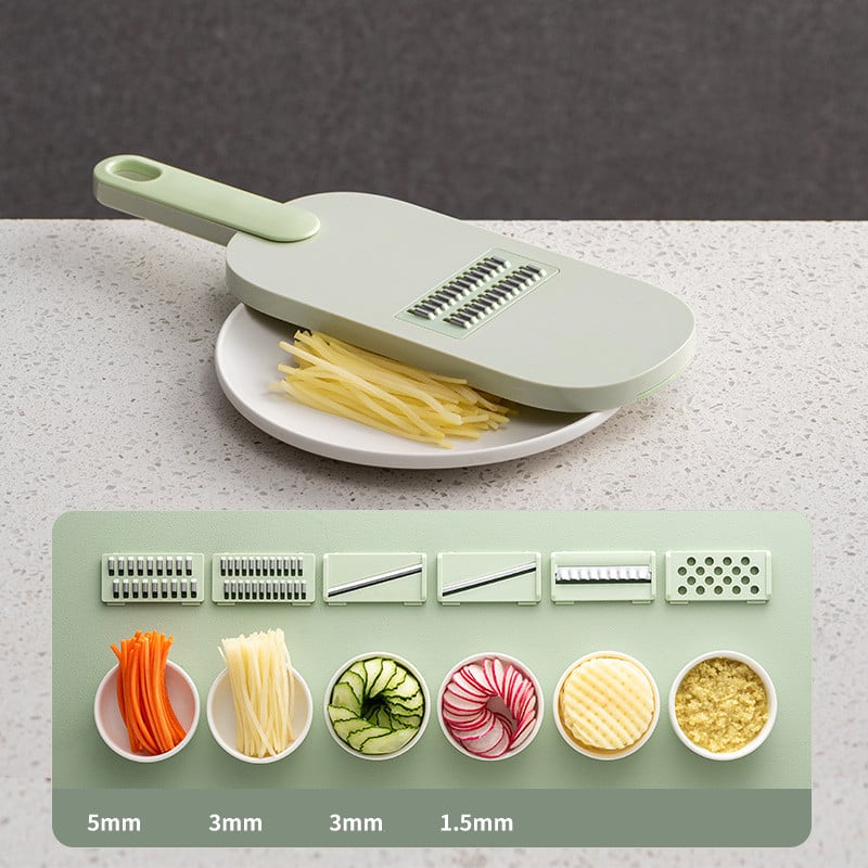 Mandoline légère 6 lames avec bol et manche
