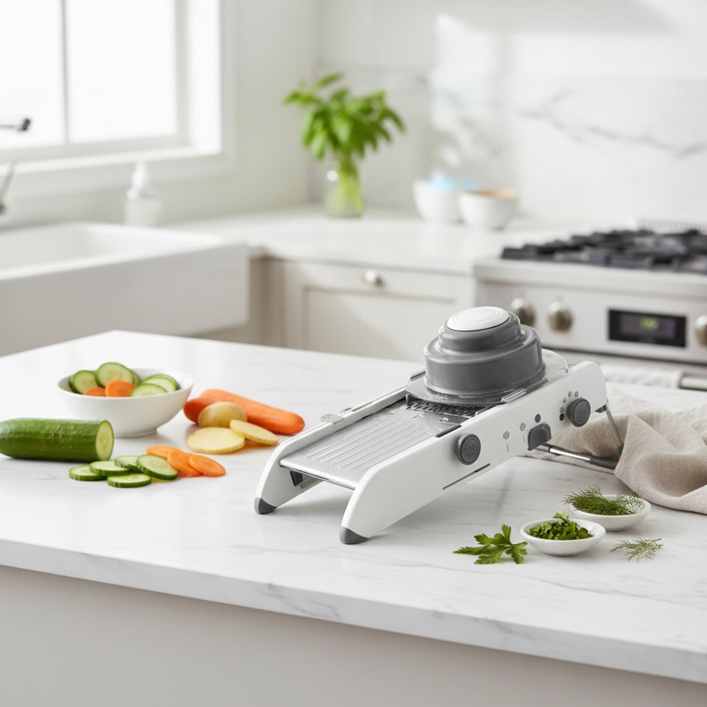 Mandoline inox réglable manuelle professionnelle