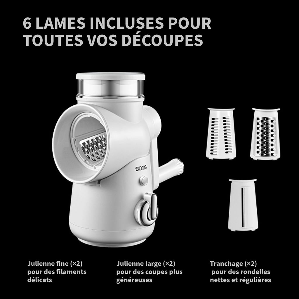 Mandoline rotative multi-fonction sécurisée