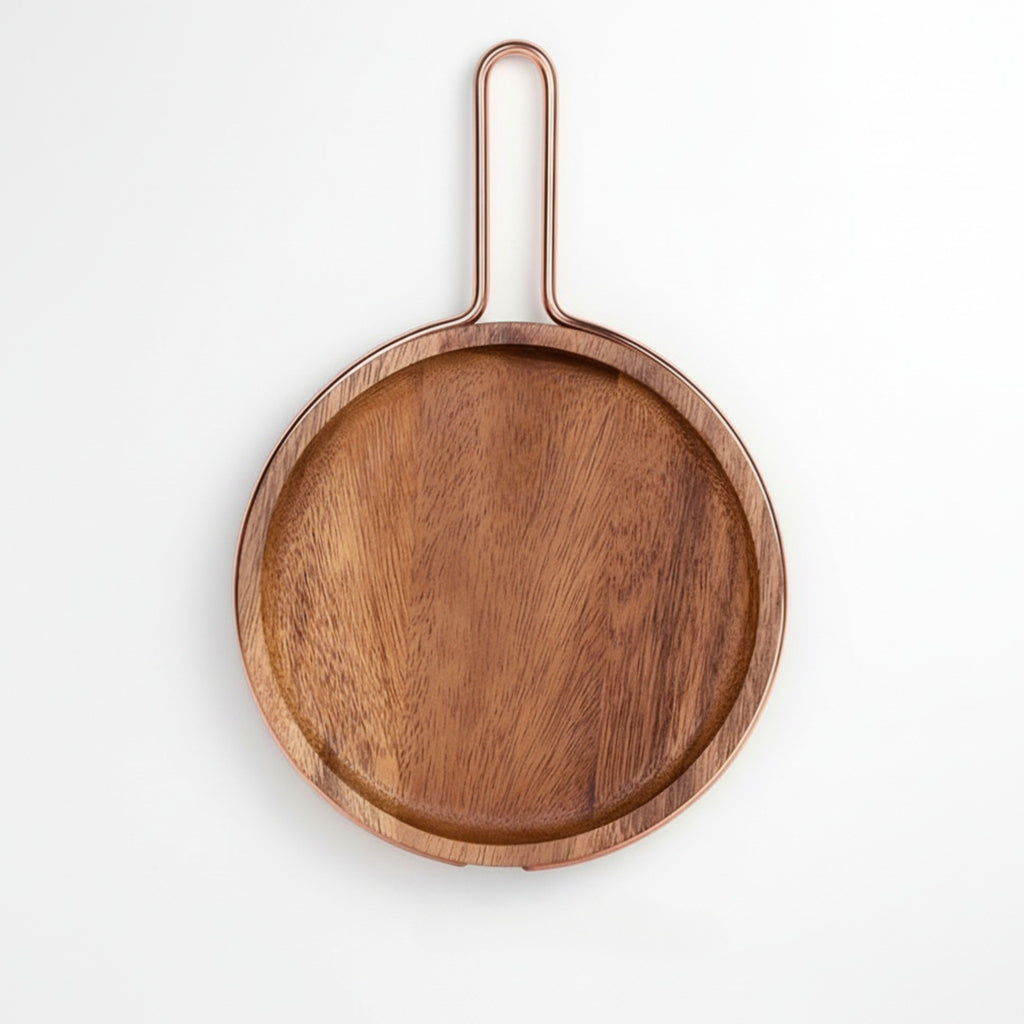 Planche en bois massif pour steak, pain et service