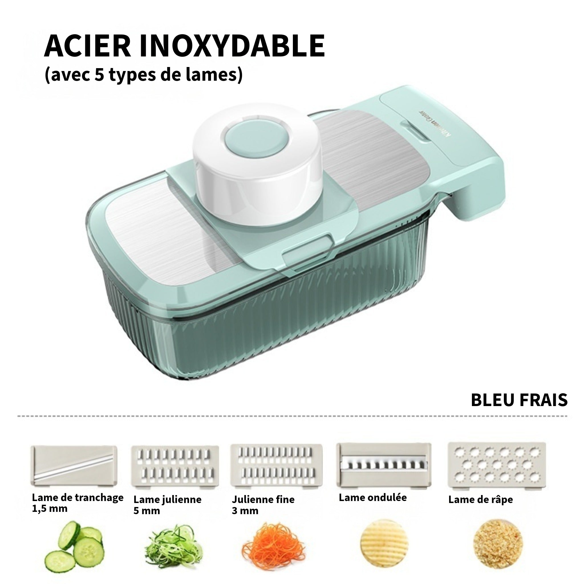 Mandoline multifonction 5 lames pour légumes